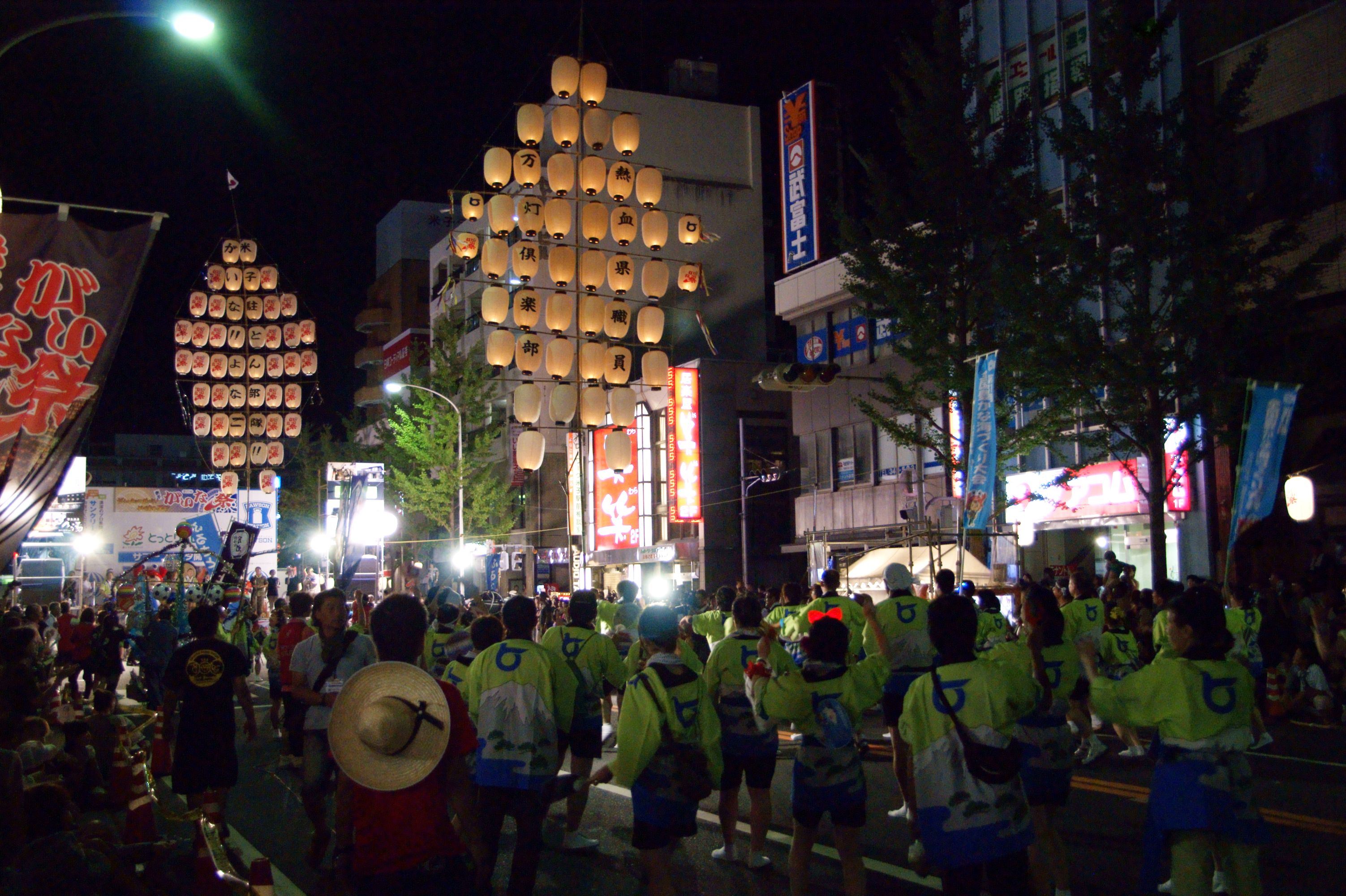 Yonago challenged six of Buddhist lantern festival