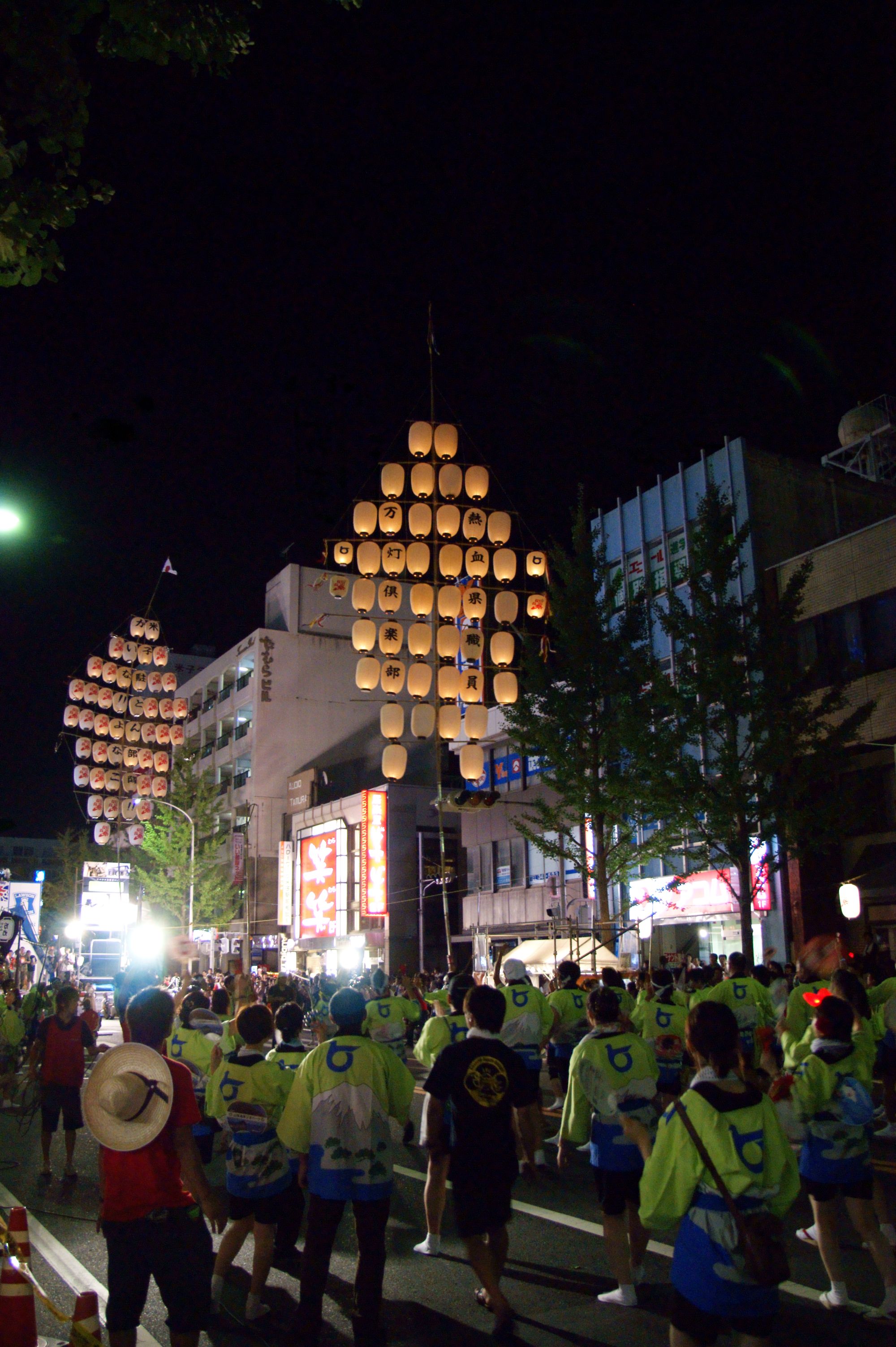 Yonago challenged seven of Buddhist lantern festival