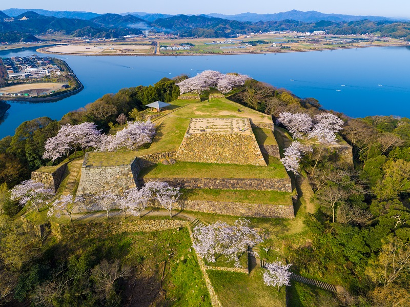 米子城跡空撮